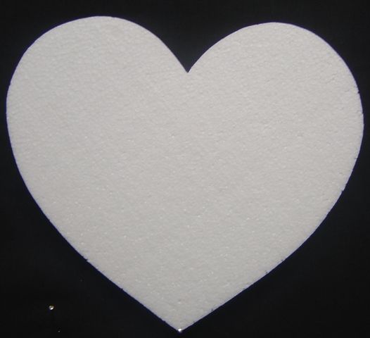 polystyrene--heart